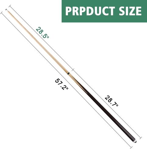 JX 2-Piece Pool Cue Stick with 13mm Tip 58" Hardwood Canadian Maple Professional Billiard Pool Cue Stick 18 Oz Pool Sticks Set of 2 in Saudi Arabia
