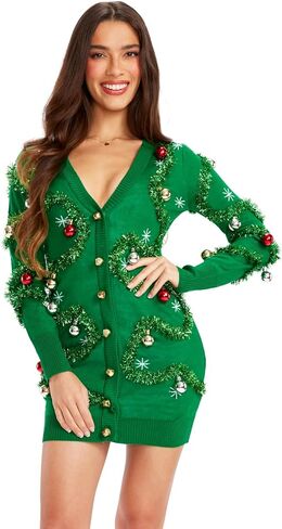 Tipsy Elves Women's Pop of Peppermint Sweater Dress Size Medium in Saudi Arabia