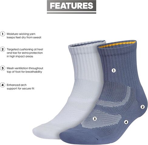 adidas Superlite Performance High Quarter Running Socks (2-Pair) in Saudi Arabia