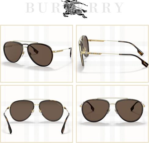 BURBERRY Oliver BE3125 Pilot Sunglasses for Men + BUNDLE With Designer iWear Eyewear Kit in Saudi Arabia