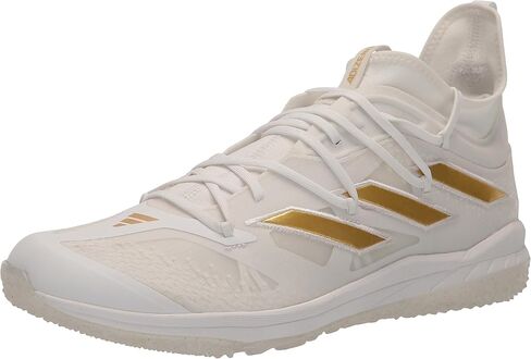 adidas Men's Adizero Afterburner 9 NWV Sneaker, White/Gold Metallic/White, 8 in Saudi Arabia