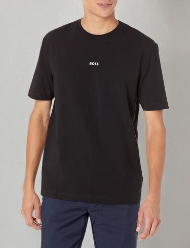 BOSS mens Center Logo Regular Fit T shirt T Shirt, Basic Black, 3X Large US in Kuwait
