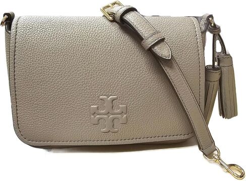 Tory Burch 144688 Thea Flap Black With Gold Hardware Leather Women's Crossbody Bag in Saudi Arabia