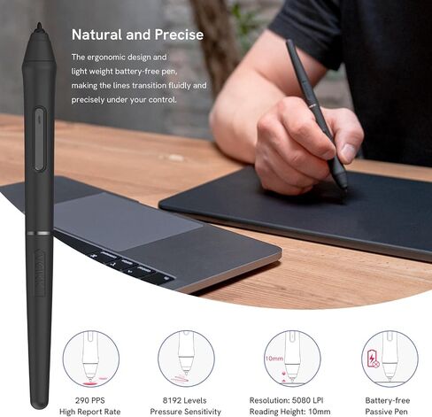 تابلت رسم جرافيك VEIKK VK640 تابلت رسومات رقمي 6x4 بوصة تابلت فني مع 6 مفاتيح ساخنة ودعم إمالة 8192 قلم خالي من البطارية، متوافق مع نظام التشغيل Windows/Mac/Linux/Andorid/Chrome OS in Kuwait