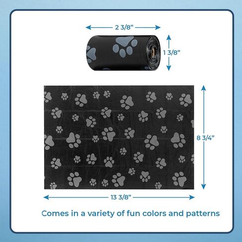 Best Pet Supplies Dog Poop Bags for Waste Refuse Cleanup, Doggy Roll Replacements for Outdoor Puppy Walking and Travel, Leak Proof and Tear Resistant, Thick Plastic - Black, 150 Bags in Saudi Arabia