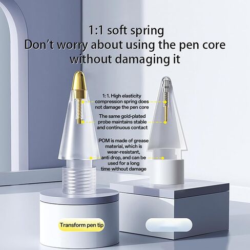 Replacement Tips Compatible with Apple Pencil 1st & 2nd Gen iPad Pro Pencil, High Sensitivity Apple Pencil Nibs for Apple Pencil 2 Gen iPad Pro Pencil White 2 Pack in Kuwait