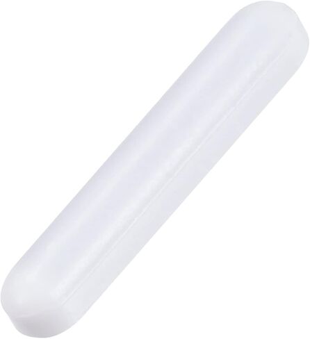 YOKIVE قطعة واحدة من قضيب التحريك المغناطيسي، محرك من النوع الأسطواني المطلي بمادة PTFE | رائعة للاستخدام في محلول سائل المختبر وخلط الخلط (أبيض، 0.98 × 0.28 بوصة) in Kuwait