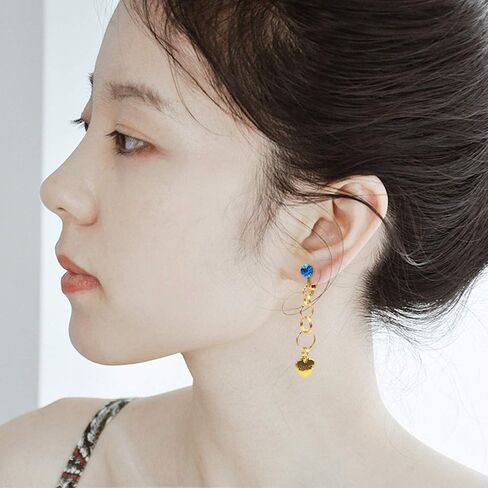 Crystal Clip-on Earrings Converter, 12pcs Non-pierced Earring Clips Women Earring Component with Adjustable Screw for Earring Making, Gold and Silver in Saudi Arabia