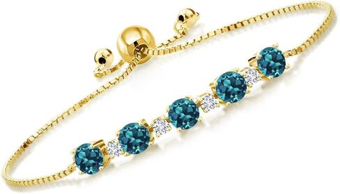 جوهرة الملك 2.64 قيراط الأرجواني الجمشت G/H مختبر نمت الماس 18K الذهب الأصفر مطلي فضة سوار التنس, معدن أحجار كريمة, اميثيست لابرا-جرون-دايموند in Kuwait