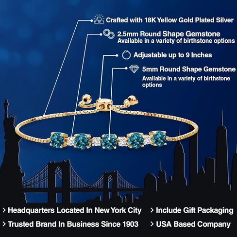 جوهرة الملك 2.64 قيراط الأرجواني الجمشت G/H مختبر نمت الماس 18K الذهب الأصفر مطلي فضة سوار التنس, معدن أحجار كريمة, اميثيست لابرا-جرون-دايموند in Kuwait