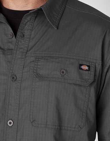 Dickies mens Dickies Men's Flex Ripstop Long Sleeve Button Down Shirt, Black, Medium US in Saudi Arabia