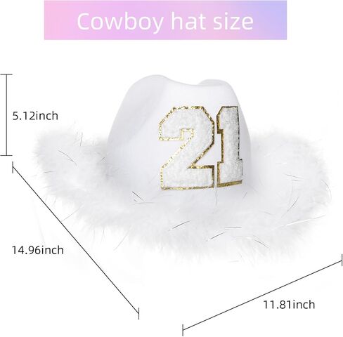 JUSTOTRY 21st Birthday Pink Cowboy Hat with Rhinestone - 21ST Birth day Outfit Gifts for Women Cowgirl Hats with Wide Brime for 21st Birthday Decorations in Kuwait