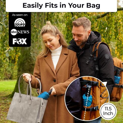 Unbreakable Windproof Travel Umbrella (Compact, Superior & Beautiful), Small Strong but Light Portable and Automatic Folding Rain Umbrella, Durable Premium Grip, Fits Car & Backpack in Saudi Arabia