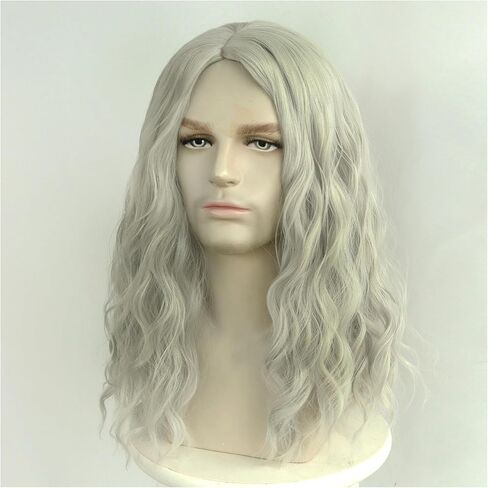 Beard Thor Wig Cosplay Mens Golden Brown Wig Long Curly Wig With Beard Heat Resistant Synthetic Halloween Costume Wig (Golden Brown) in Saudi Arabia