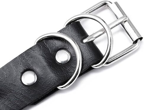 Olbye Spike Rivet Studded Choker Necklace Black Leather Rock Punk Short Necklace PU Gothic Collar Necklace Link Adjustable Necklace Jewelry for Women and Girls in Kuwait