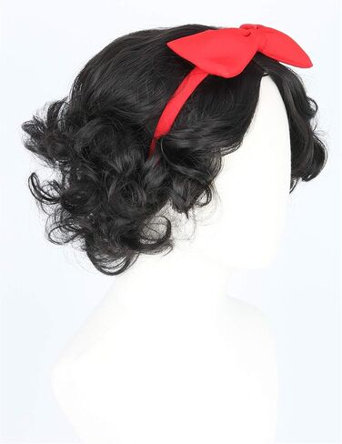 LeMarnia Black Short Bob + Bow Accessories Princess Wig for Women Cosplay Wigs Halloween Fancy Dress Wigs in Kuwait