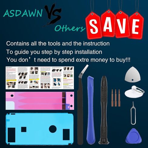 بطارية ASDAWN بقدرة 3880 مللي أمبير في الساعة لهاتف iPhone 7 Plus (ليست 7)، استبدال بطارية iPhone 7 Plus ذات سعة أعلى لجهاز A1661 A1784 A1785 A1786 مع أدوات احترافية + تعليمات التثبيت in Saudi Arabia