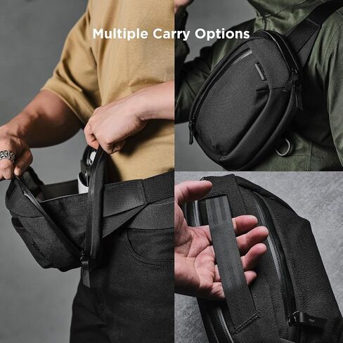 ALPAKA Bravo Waist Pack - iPad Mini, Nintendo Switch, and Other Electronics Organizer - Versatile Carrying Case - Weatherproof Axoflux Black 600D Fabric in Saudi Arabia
