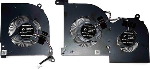 BestParts وحدة المعالجة المركزية + GPU استبدال مروحة التبريد الصامتة لـ MSI GS66 Stealth 10SD 10SE 10SF 10SFS 10SGS,10UE 10UG 10UH P/N: MS-16V1 MS-16V3 BS5005HS-U4Q BS5005HS-U4J 16V1-G-CW 16V1-G-CCW in Saudi Arabia