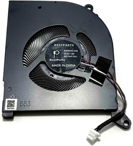 BestParts وحدة المعالجة المركزية + GPU استبدال مروحة التبريد الصامتة لـ MSI GS66 Stealth 10SD 10SE 10SF 10SFS 10SGS,10UE 10UG 10UH P/N: MS-16V1 MS-16V3 BS5005HS-U4Q BS5005HS-U4J 16V1-G-CW 16V1-G-CCW in Saudi Arabia