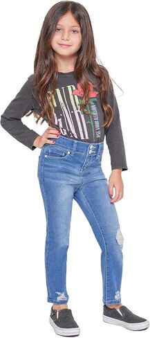 YMI Toddler Girl Adjustable Waistband 2 Button Snap Skinny Jean in Saudi Arabia