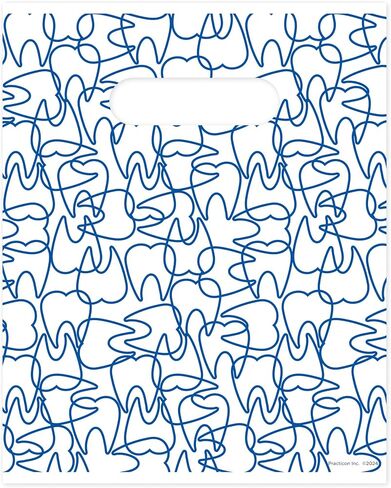 Molar Mix-Up Dental Giveaway Bags, 8" x 10", 100 Pack in Saudi Arabia