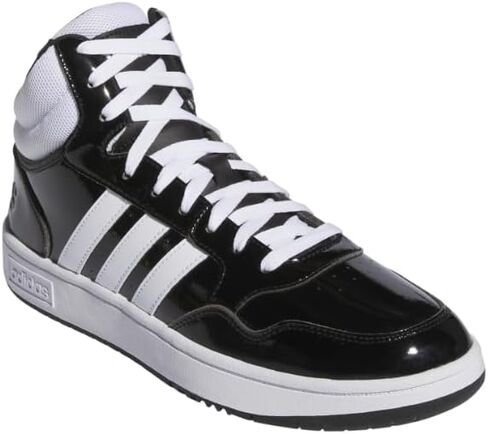 حذاء كرة السلة رجالي من adidas Hoops 3.0 Mid، أبيض/أخضر/أزرق ملكي، 11 in Saudi Arabia
