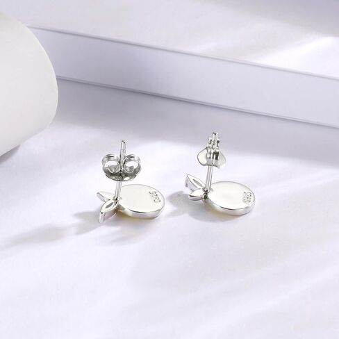 Cute Orange Fruit Earrings 925 Sterling Silver Tangerine Stud Summer Statement Jewelry Wedding Birthday Gifts for Women Girls Teens in Saudi Arabia