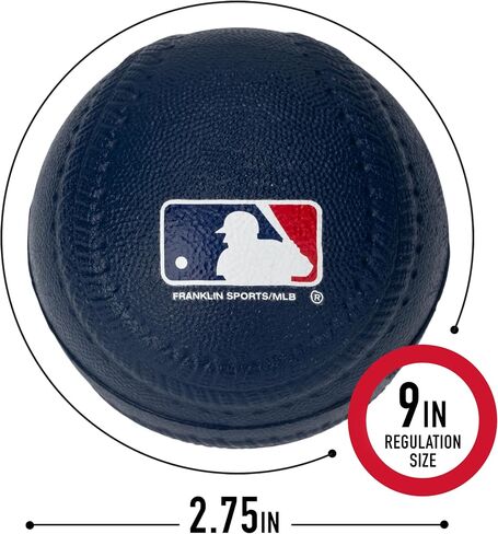 Franklin Sports Foam Baseballs - Soft Foam Practice Baseballs for Kids - Perfect for Hitting and Indoor or Outdoor Play - 3 Pack - Official MLB Licensed Product in Saudi Arabia