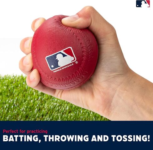 Franklin Sports Foam Baseballs - Soft Foam Practice Baseballs for Kids - Perfect for Hitting and Indoor or Outdoor Play - 3 Pack - Official MLB Licensed Product in Saudi Arabia