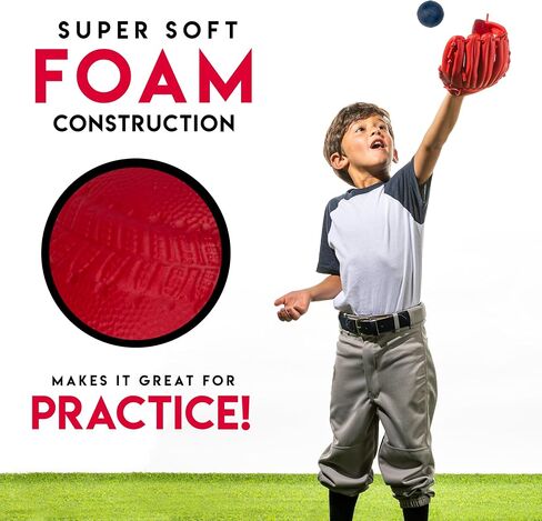 Franklin Sports Foam Baseballs - Soft Foam Practice Baseballs for Kids - Perfect for Hitting and Indoor or Outdoor Play - 3 Pack - Official MLB Licensed Product in Saudi Arabia