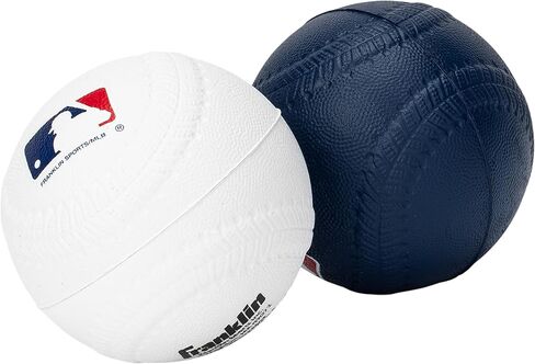 Franklin Sports Foam Baseballs - Soft Foam Practice Baseballs for Kids - Perfect for Hitting and Indoor or Outdoor Play - 3 Pack - Official MLB Licensed Product in Saudi Arabia
