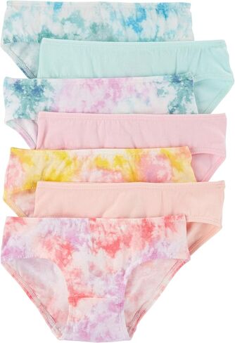 Carter's Girls' Little 7-Pack Underwear (Floral/Stripes/Hearts, 10-12) in Saudi Arabia