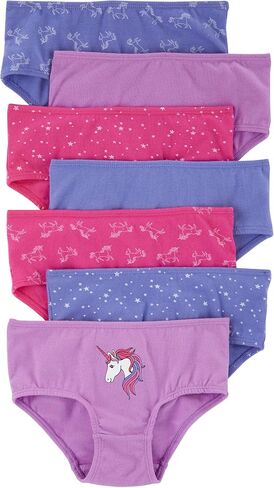 Carter's Girls' Little 7-Pack Underwear (Floral/Stripes/Hearts, 10-12) in Saudi Arabia