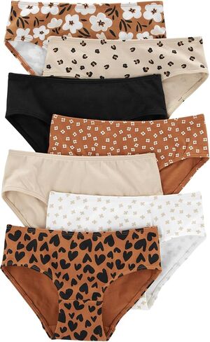 Carter's Girls' Little 7-Pack Underwear (Floral/Stripes/Hearts, 10-12) in Saudi Arabia