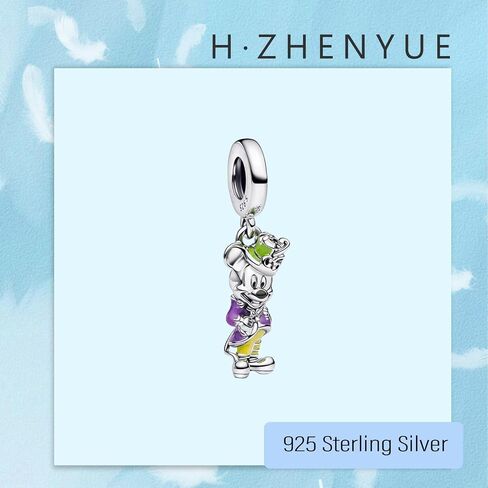 S925 Sterling Silver Charm Pendant Dangle Beads Mouse Colored Glass Bead for Bracelet Necklace for Women Girls Gifts in Saudi Arabia