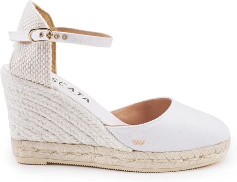 VISCATA Satuna Espadrille Canvas Wedges Spain Handmade 3 ½" Heel Women's Sandals with Breathable Organic Cotton Canvas and 100% Natural Jute Midsole for All Occasions: Casual, Work, Party in Saudi Arabia