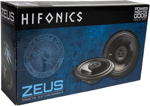 Hifonics ZS65CXS Zeus Coaxial Car Speakers (Black, Pair) – 6.5 Inch Shallow Mount Coaxial Speakers, 300 Watt, 3-Way Car Audio, Passive Crossover, Sound System (Grills Included) in Saudi Arabia