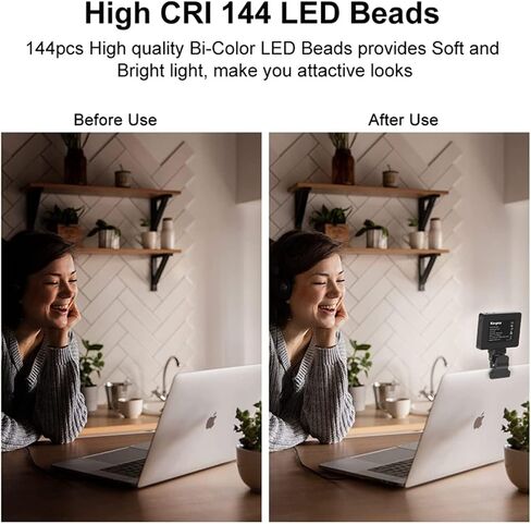 King Ma Portable Selfie Phone Light, 3 Modes LED Clip on Light Rechargeable Video Light for iPhone Pictures, TikTok Vlog, Computer Laptop Video Conferencing, Zoom Meetings Lighting, Makeup Fill in Saudi Arabia