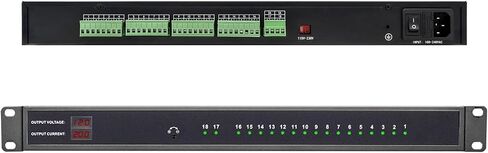 DC 16 Channel VBR CCTV 12V 20A Distributed Power Supply Rack Mount, PTC Reset Fuse,（UPS） Uninterruptible Power Supply System Function，Adjustable Output Voltage，for Security Cameras, DVR，NVR in Kuwait