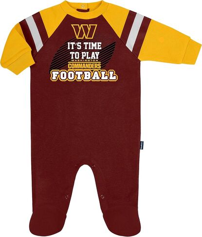 Gerber Unisex Baby Baby Boys NFL Footed Sleep and Play, Team Color, 6-9 Months in Kuwait