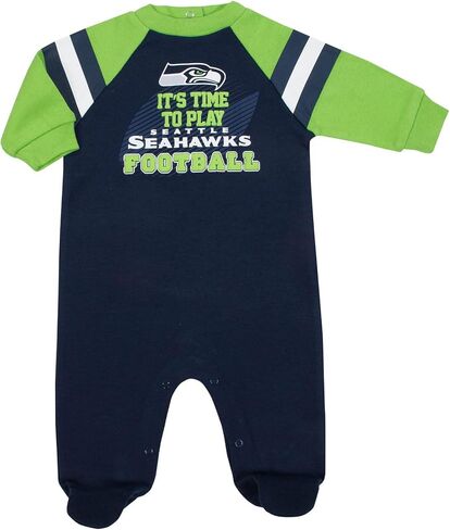 Gerber Unisex Baby Baby Boys NFL Footed Sleep and Play, Team Color, 6-9 Months in Kuwait