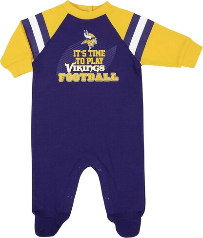 Gerber Unisex Baby Baby Boys NFL Footed Sleep and Play, Team Color, 6-9 Months in Kuwait