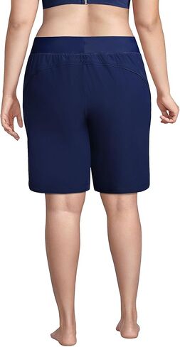 Lands' End Womens Comfort Waist 9in Board Short New Black Regular 10 in Saudi Arabia