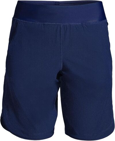 Lands' End Womens Comfort Waist 9in Board Short New Black Regular 10 in Saudi Arabia
