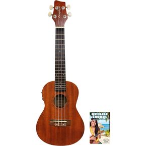 Sawtooth ST-UKE-MT-KIT-1 Mahogany Tenor Ukulele with Quick Start Guide, Natural Satin