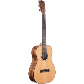 Kala Brand Music Co. Solid Cedar Top Acacia, 4-String Ukulele, Right, Natural, Baritone (KA-SCAC-B)