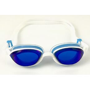 نظارات السباحة على شكل ثعبان وخنزير باسيليسك، مريحة ومناسبة للبالغين من الرجال والنساء والشباب والأطفال (الأزرق والأبيض، عدسات زرقاء) in Kuwait