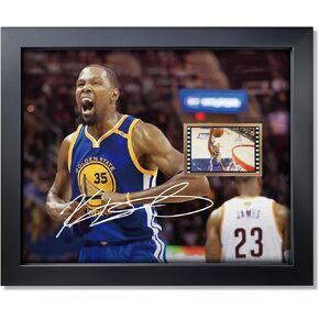 Signed Kevin Durant Memorabilia Film Photo Collage Framed Poster,Basketball Decorations Gifts for NBA All-Star Fans 10x8 Inches