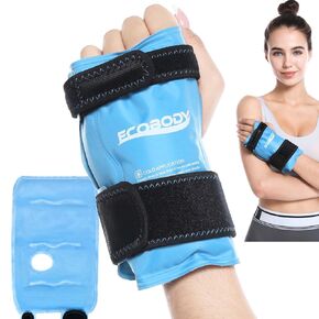 Wrist Ice Pack for Injuries, Reusable Hand Ice Pack for Carpal Tunnel, Rheumatoid Arthritis, Tendonitis, Bruises, Gel Cold Pack with Cold Compression, Universal Sizes (Pack of 1)